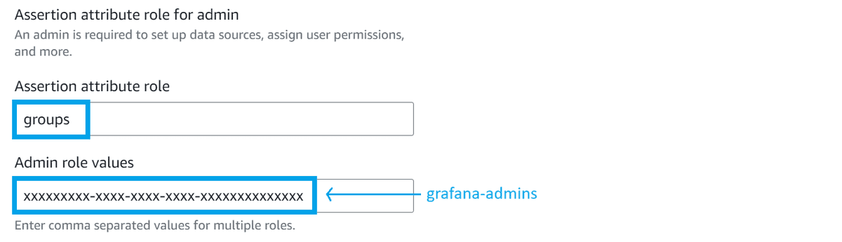 Amazon Managed Grafana SAML Configuration (Admins)