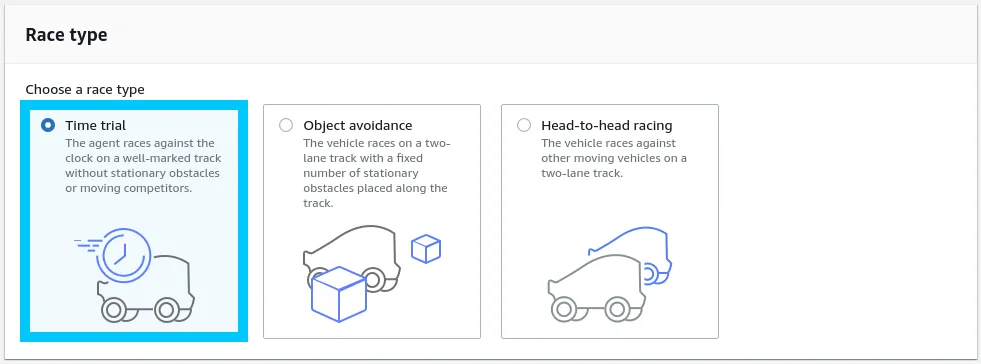 AWS DeepRacer race type