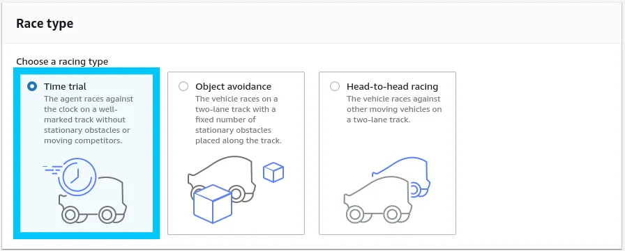 AWS DeepRacer race type