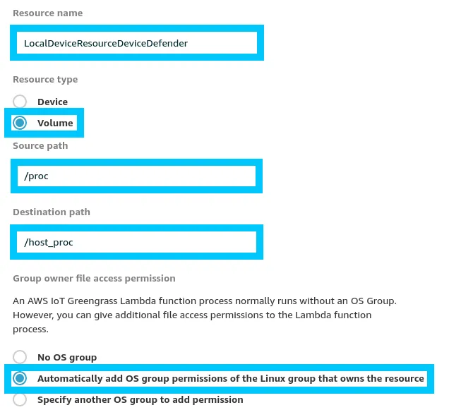 Device Defender Detect Local Resource Configuration