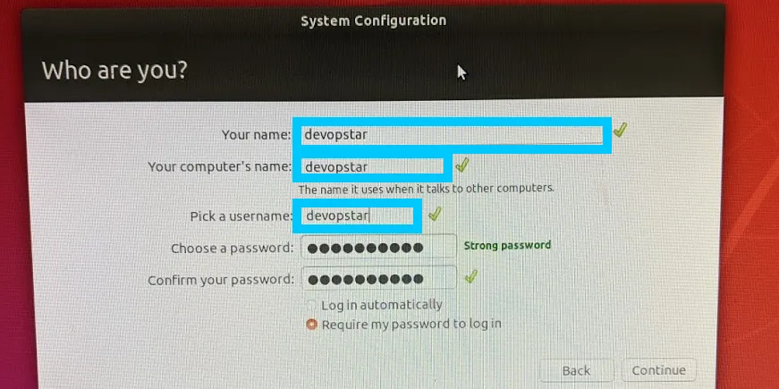 Jetson Nano system setup user/password