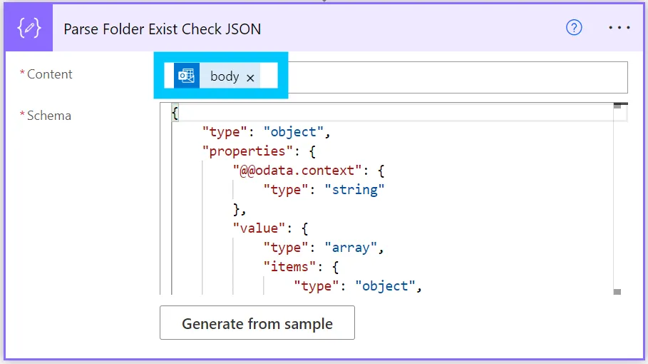 Parse Folder Exist Check JSON
