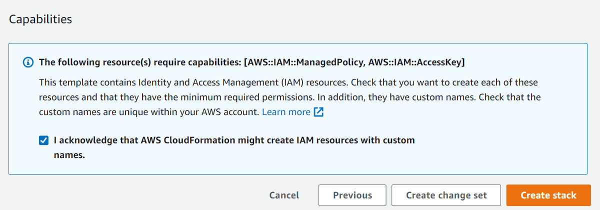 CloudFormation IAM resources allow