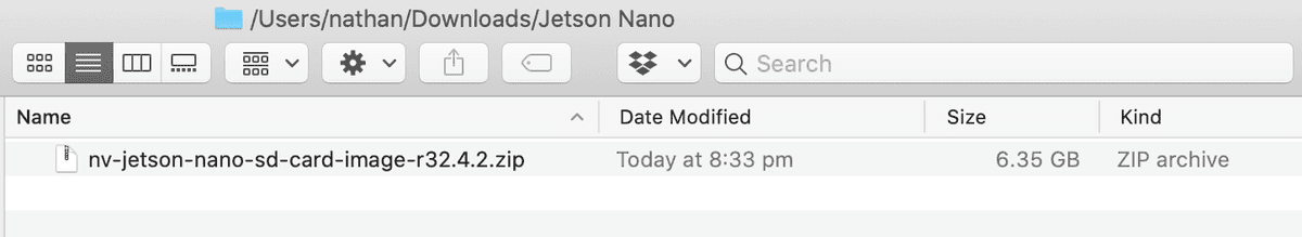 Jetson Nano SD card image