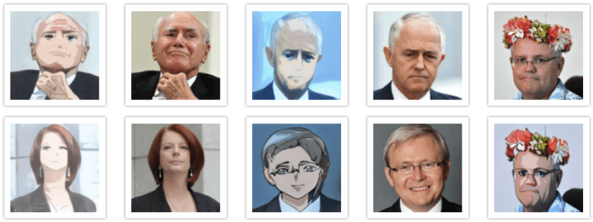 Selfie2Anime - Australia's Prime Ministers