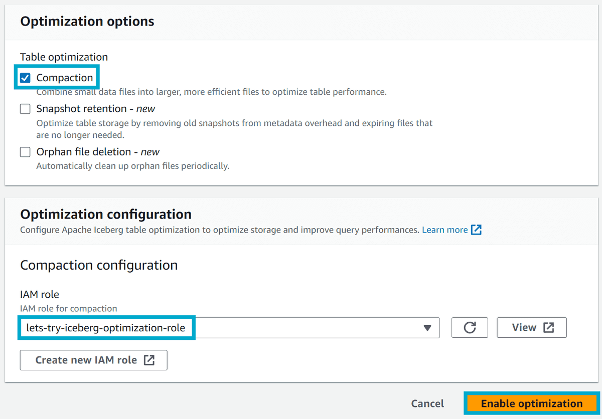 Select compaction role