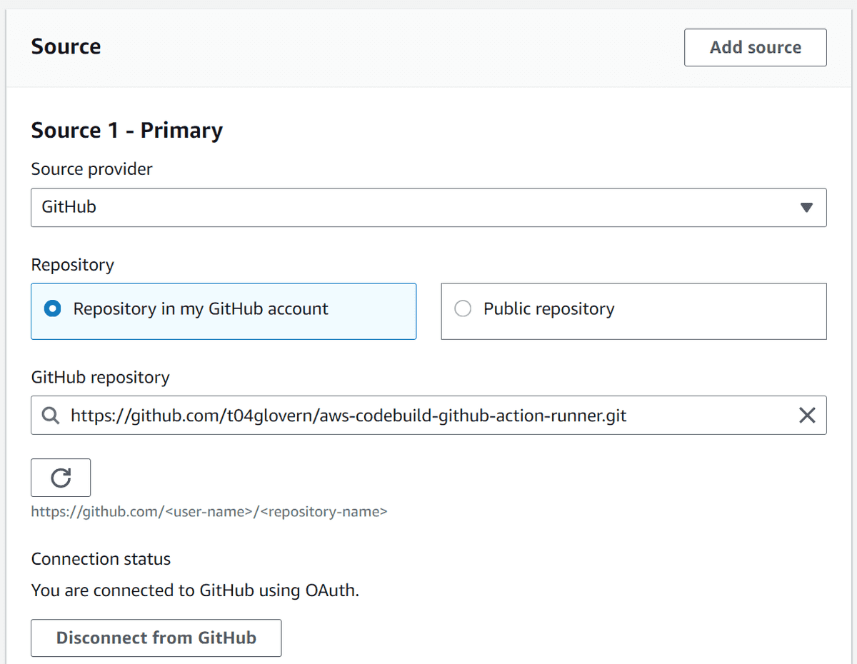 Select GitHub Repository to connect