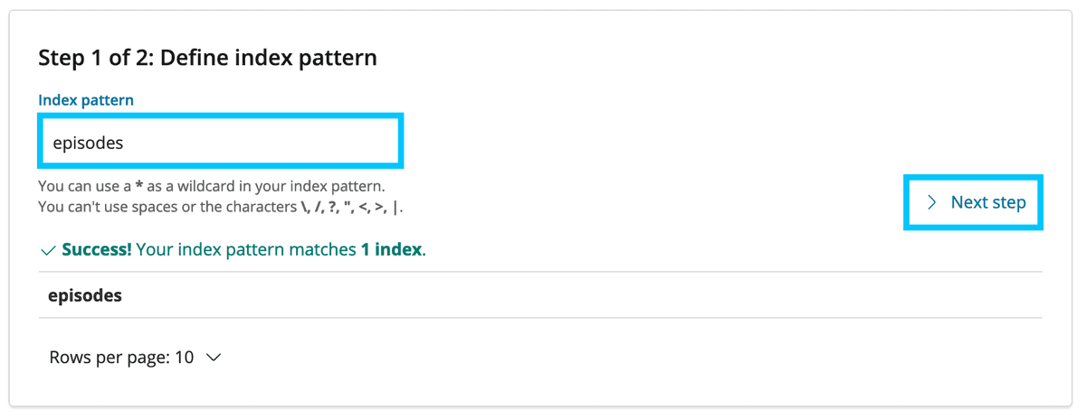 Open Distro define episodes pattern