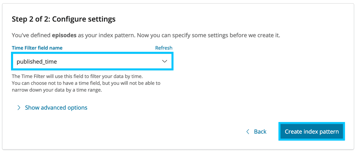 Open Distro time filter