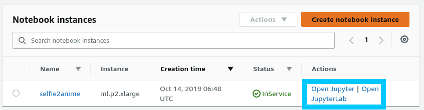 AWS SageMaker Notebook Open JupyterLab