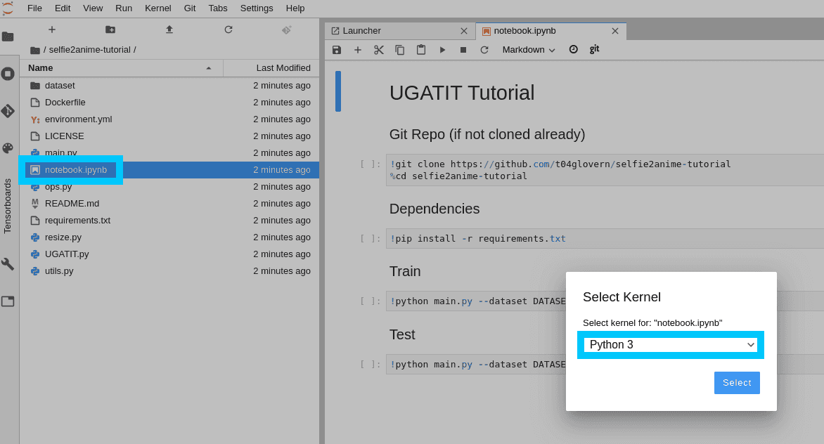 Google AI Platform Notebook Kernel