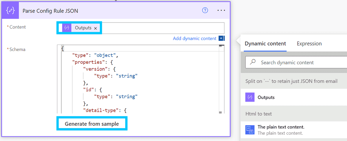 Parse config rule JSON