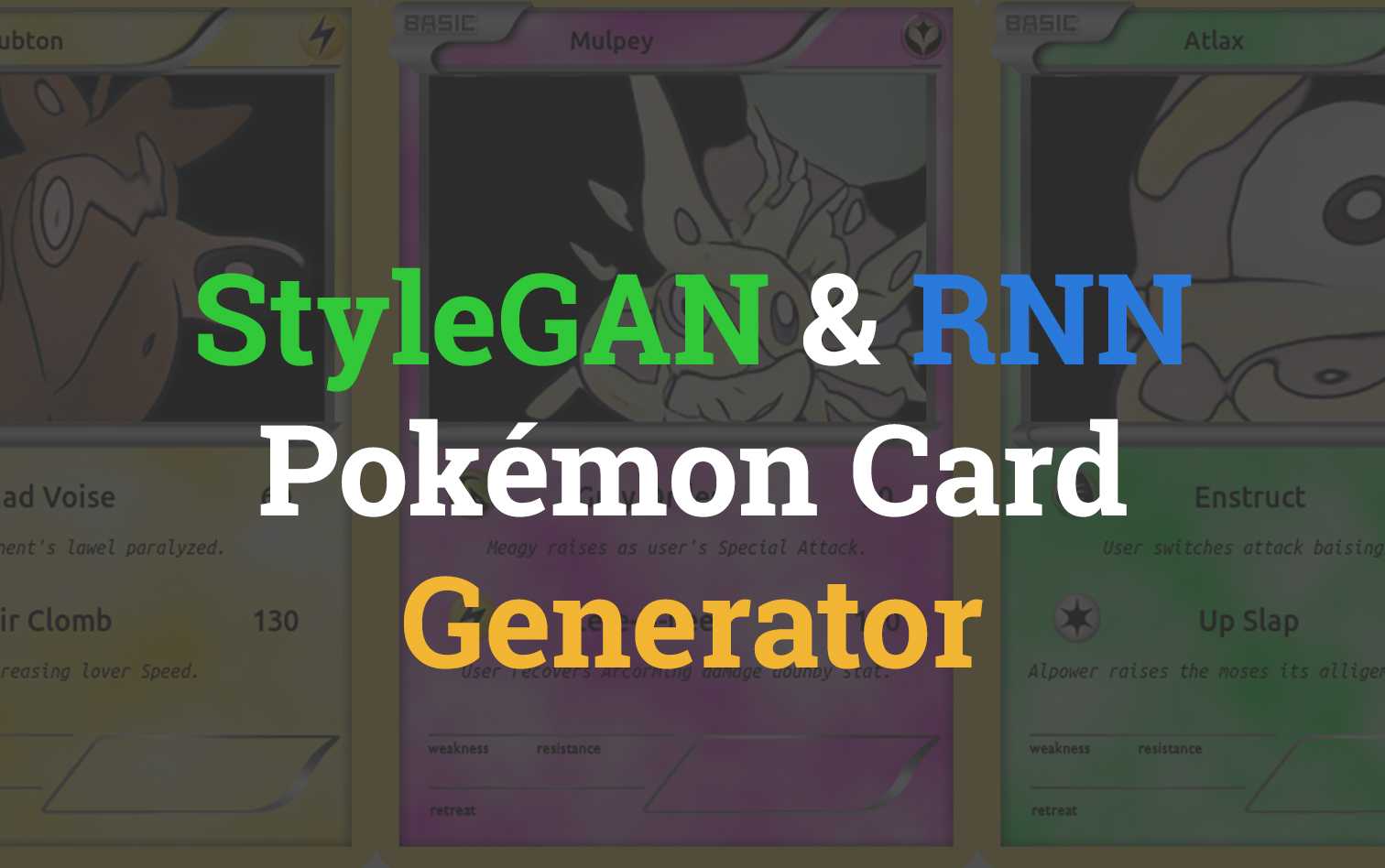 StyleGAN Pokemon Card Generator