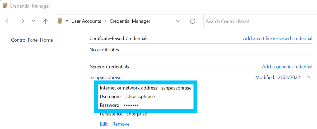 Windows Credential Manager