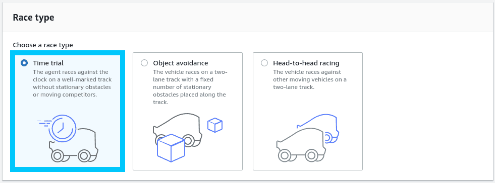 AWS DeepRacer race type