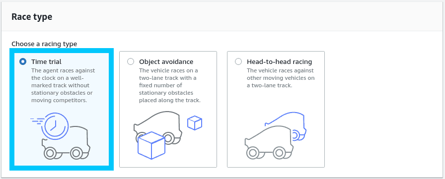 AWS DeepRacer race type