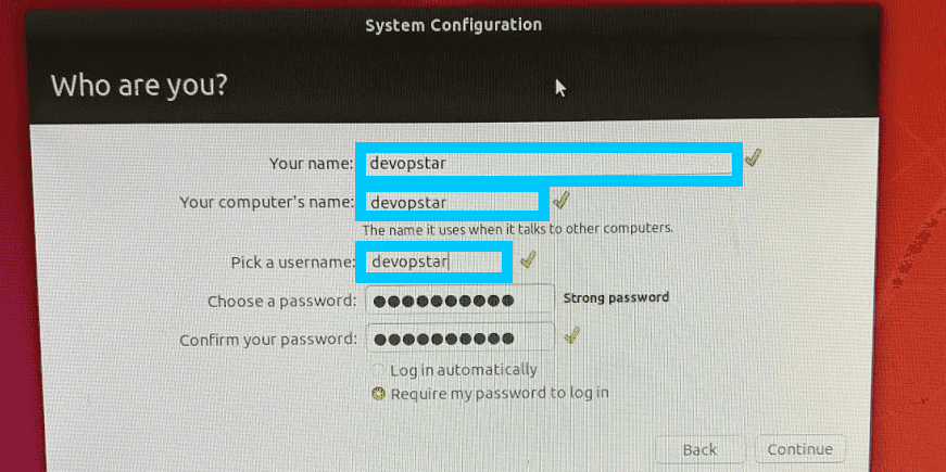 Jetson Nano system setup user/password