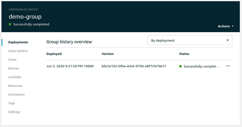 AWS IoT Greengrass Core deployment