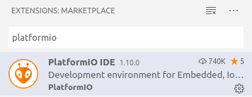 PlatformIO VSCode plugin