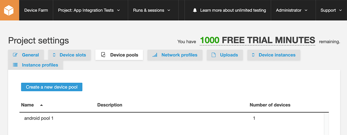 AWS Device Farm build overview