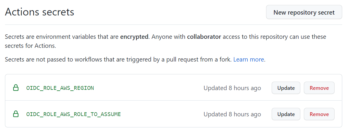 GitHub Action Secrets