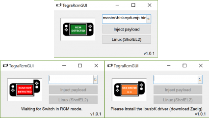 TegraRcmGUI inject