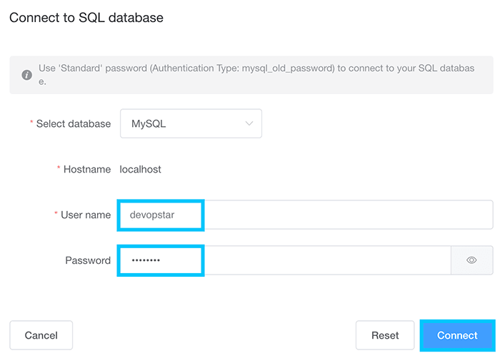 NoSQL Workbench SQL connection details