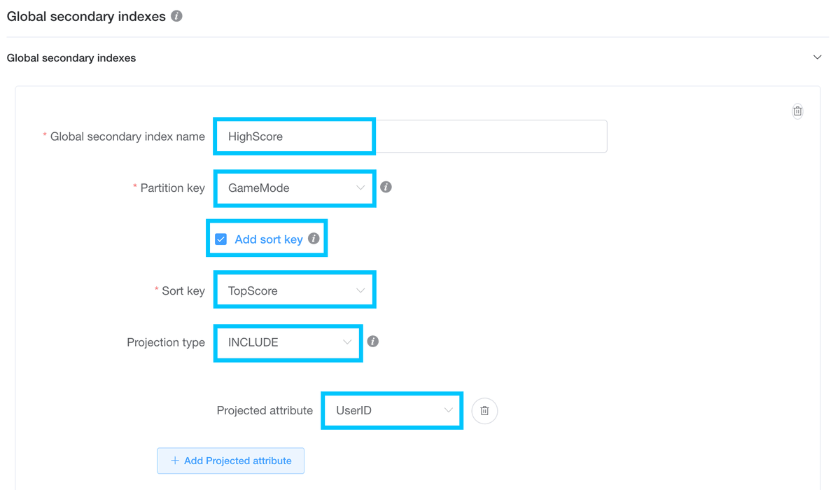 NoSQL Workbench add GSI