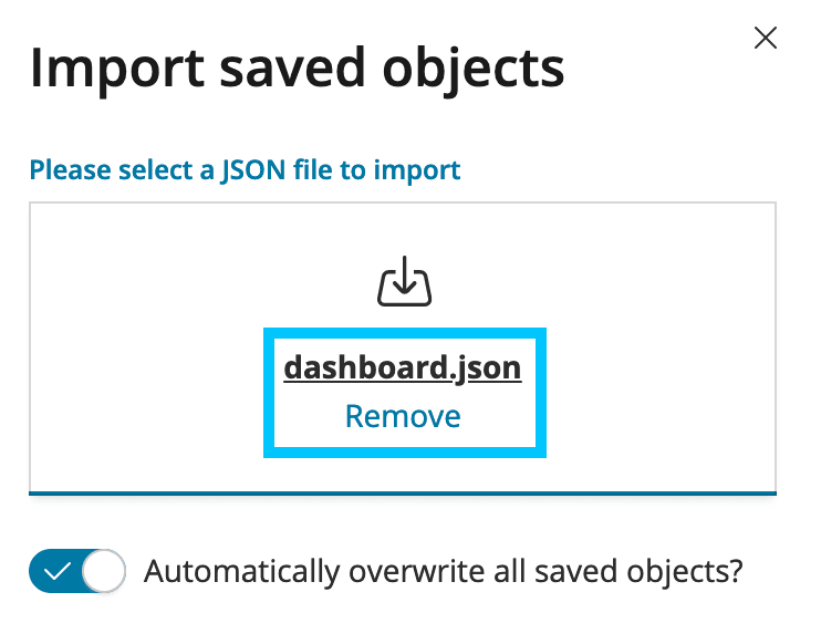 Open Distro import json