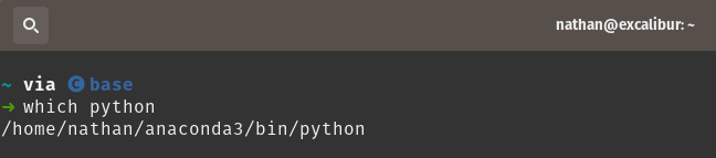 Conda default environment for command line