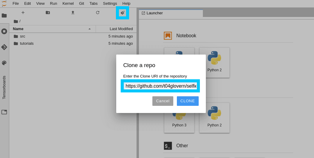 Google AI Platform Notebook Clone Repo