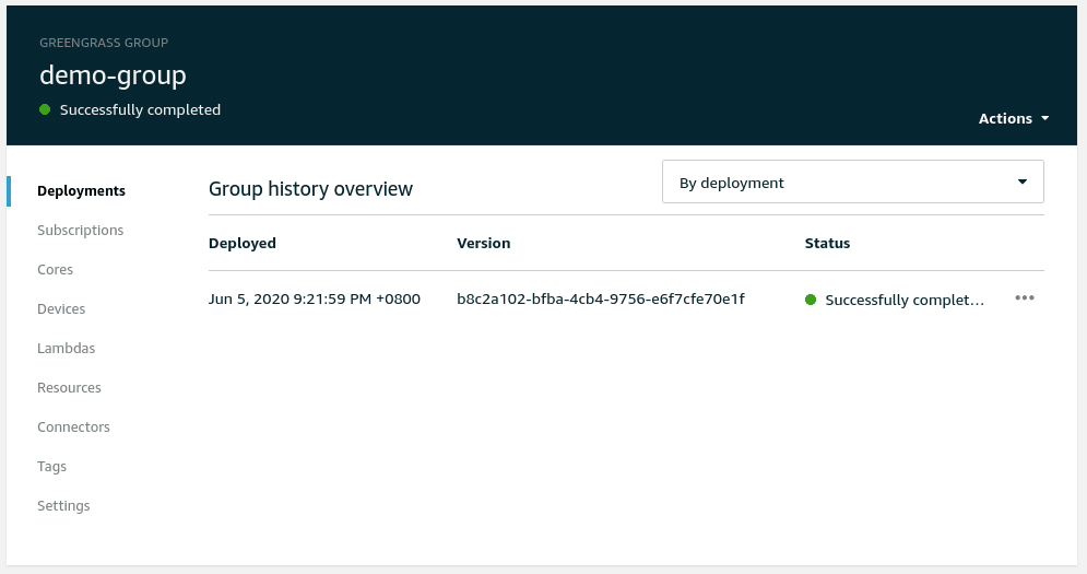 AWS IoT Greengrass Core deployment