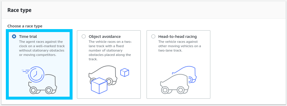 AWS DeepRacer race type