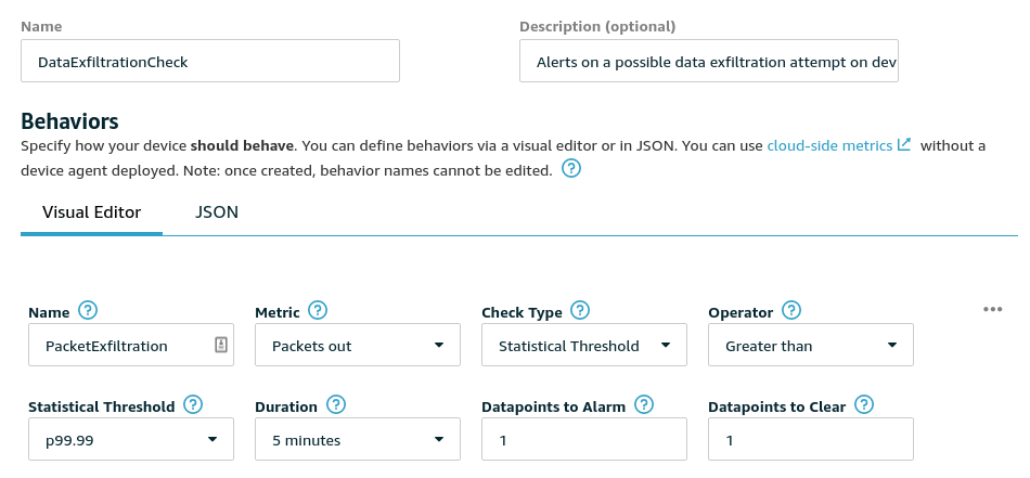 Device Defender Security Profile Data Exfiltration Check