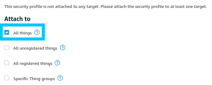 Device Defender Security Profile Attach To