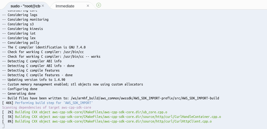 RoboMaker Cloud9 colcon build and bundle