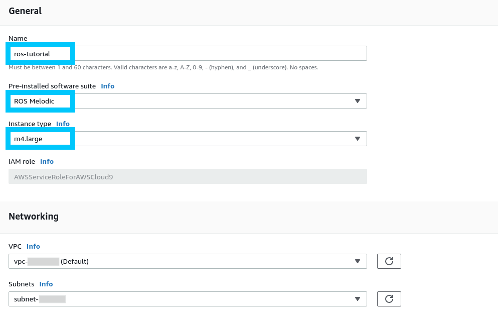 Cloud9 RoboMaker Environment