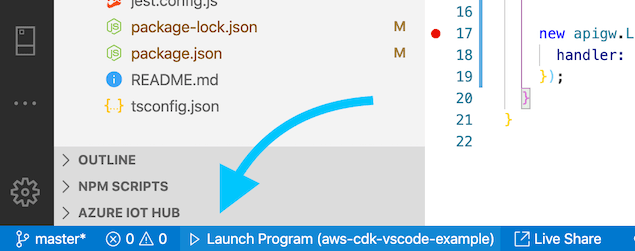 VSCode start debugging