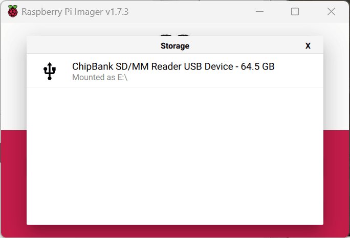 Choose your SD card under the 'choose storage' menu