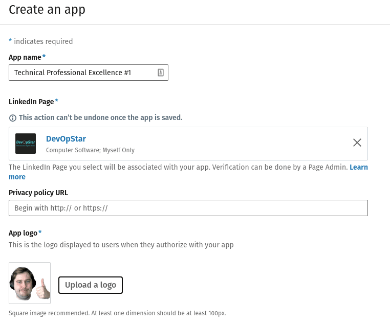 LinkedIn Application Registration