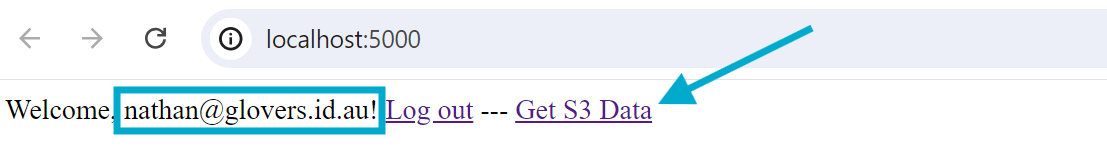 Client application success message