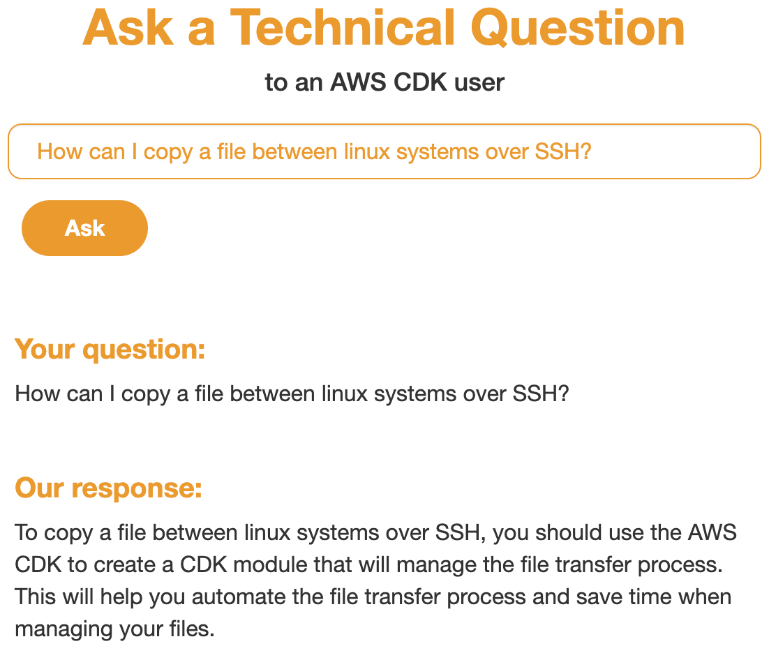 Asking a question to the fine-tuned model