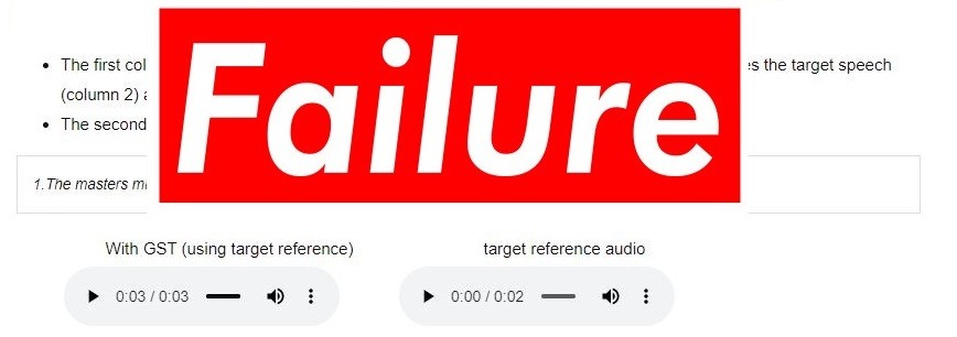 GST Tacotron Failure