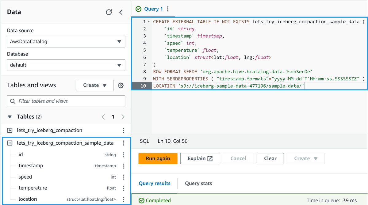 Create temporary table