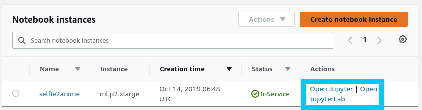 AWS SageMaker Notebook Open JupyterLab